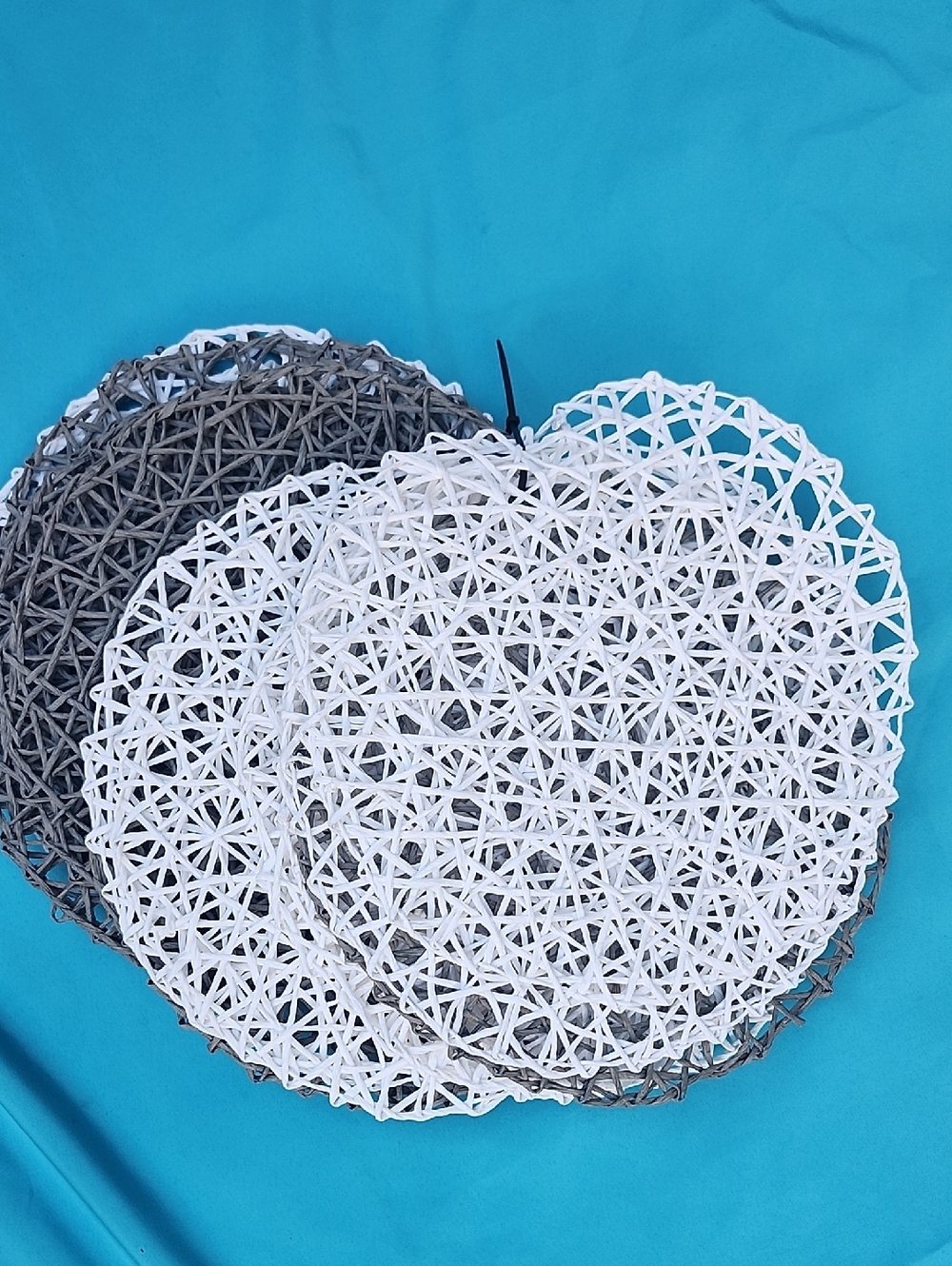 Weaved Place Mats! White & Gray! Never Used!